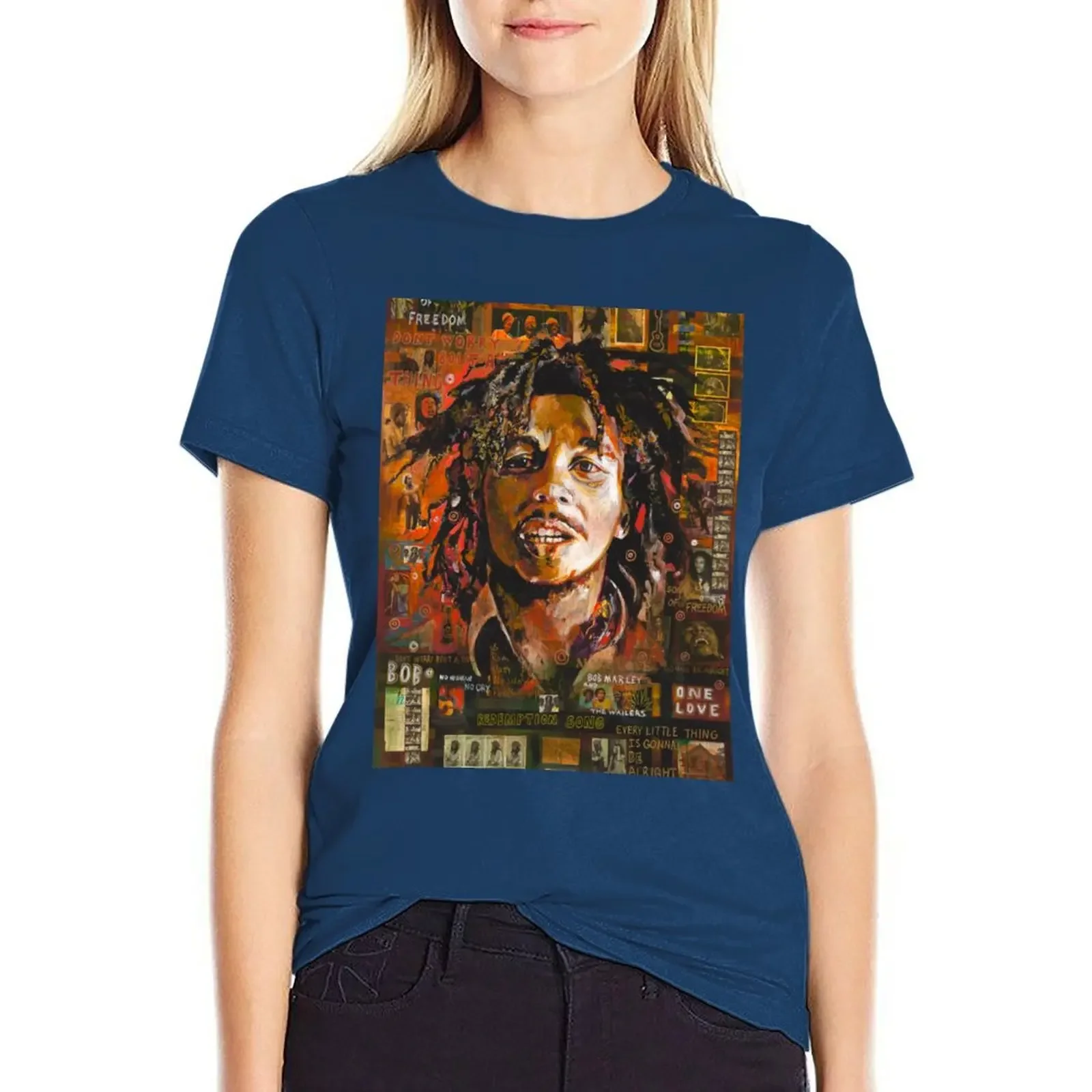 

Bob T-shirt Female clothing hippie clothes Womens graphic t shirts