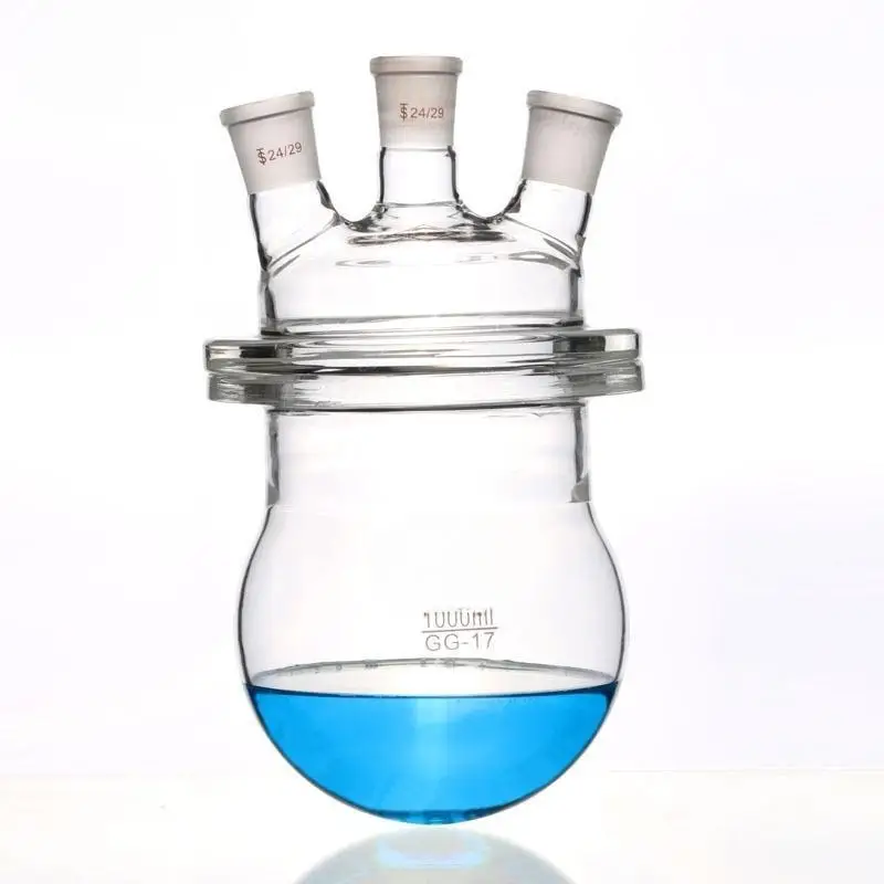 250ml 500ml 1000ml 2000ml quattro Mothes Global Glass Reactor Heavy Sheet Glass Reaction Still Reaction Flask