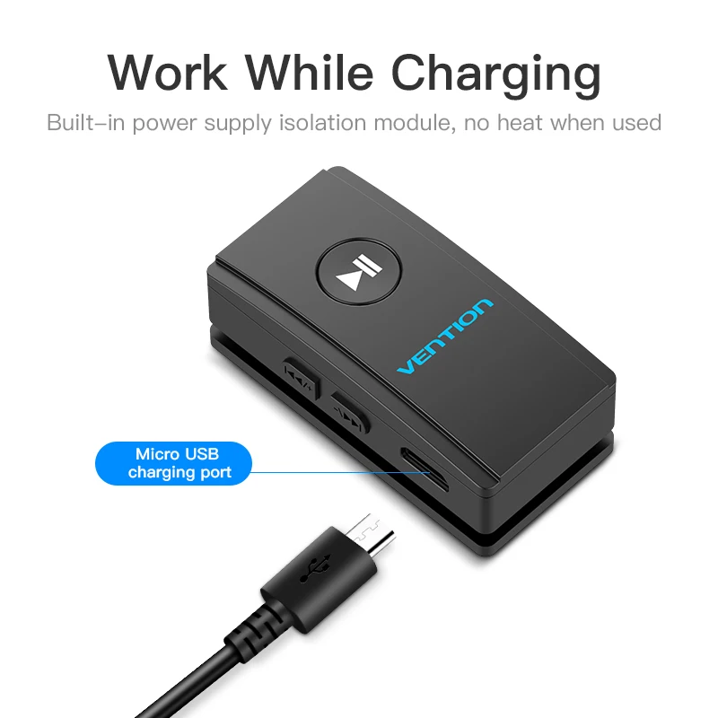Vention Wireless Bluetooth Receiver 4.2 Aux 3.5mm Bluetooth Audio Receiver Music Adapter for Car Stereo Headphone Speaker MP3