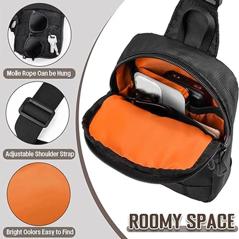 

Adjustable Sports Vest Bag Water Resistant Multi-functional Outdoor Chest Bag Oxford Cloth Lightweight