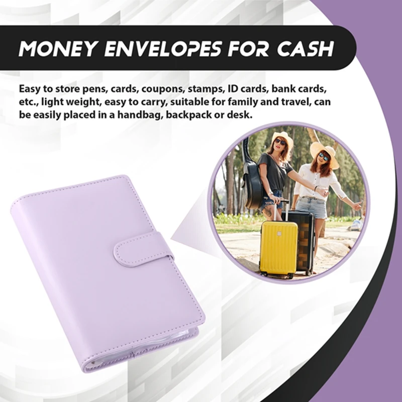Cash Envelopes For Budgeting,A6 Budget Binder,Binder Pockets,Expense Budget Sheets,Money Folder Wallet Organiser