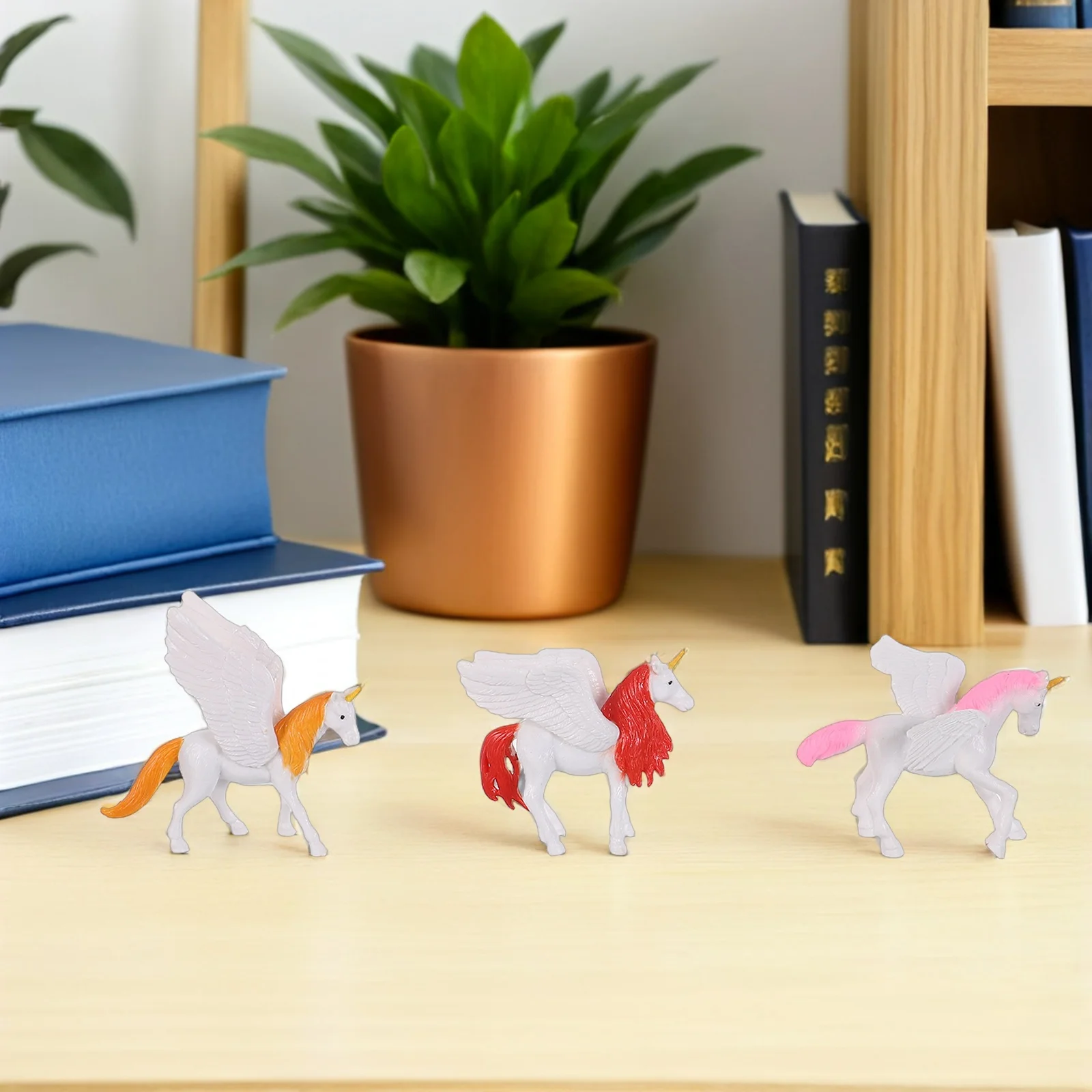 

8pcs Mini Horse Statues 2026 Chinese Zodiac Horse Ornament Plastic Sculpture Figurines For Desktop Office Home Decor - Small