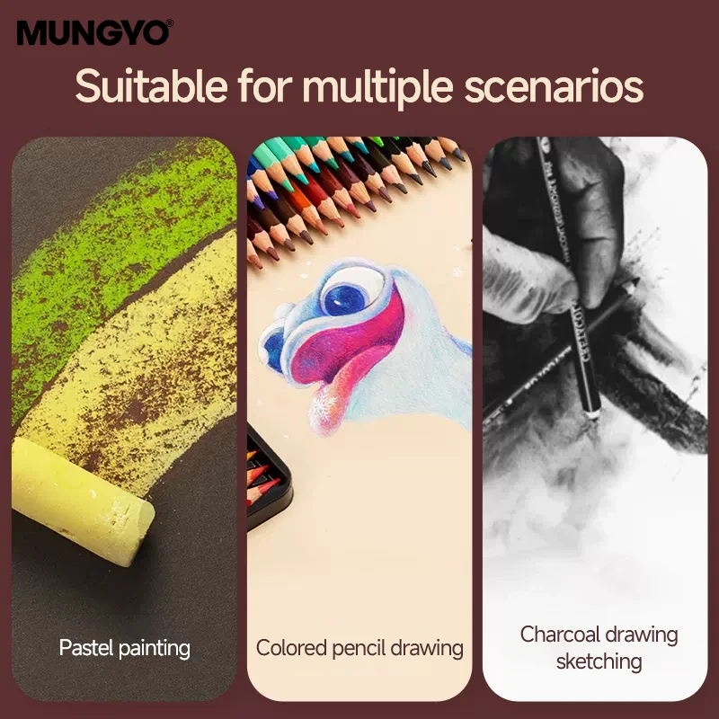 MUNGYO A3/A4 Chalk Special Paper Toner Book High cotton content Easy To Color Double-sided texture Oil Pastel Painting Book 160g