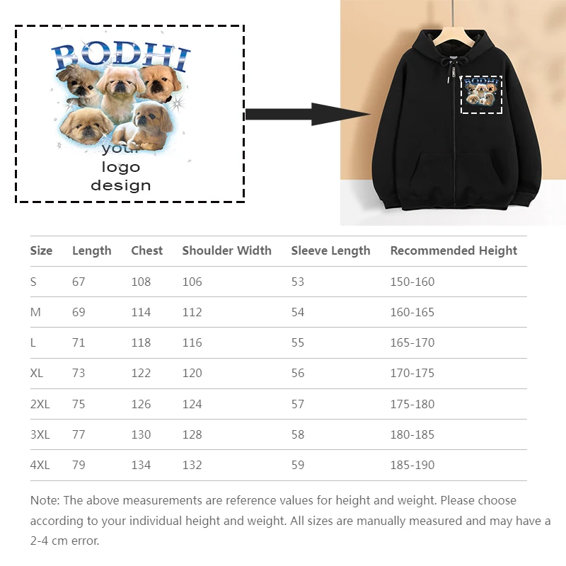 Felpa con cappuccio con cerniera di alta qualità - Pullover unisex in cotone (93% cotone, 700 g) con stampa logo gratuita, 1 pezzo minimo LS-3333