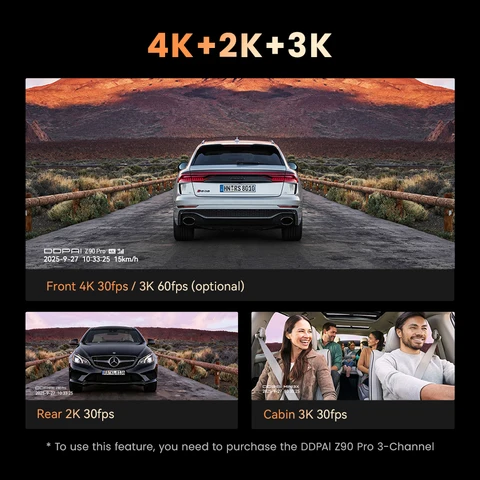 DDPAI Z90Pro 4K Автомобильный видеорегистратор с GPS и HDR — фото модели