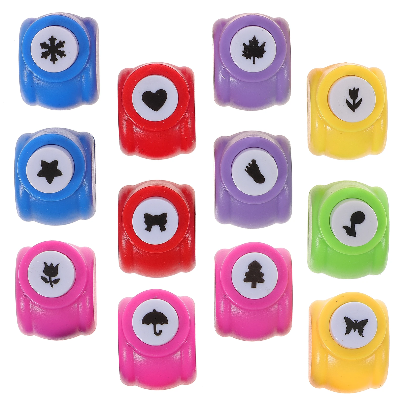 

12Pcs Paper Hole Punch Safe Odorless for Kids Scrapbook Diaries DIY Crafts Card Puncher Shaped Hole Punch Crafting Supplies
