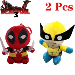 1 Set Q-version Movie Deadpool and Wolverine Avengers Plush Toy Backpack Pendant Keychain Stuffed Doll Boy Toy Gift Wholesale