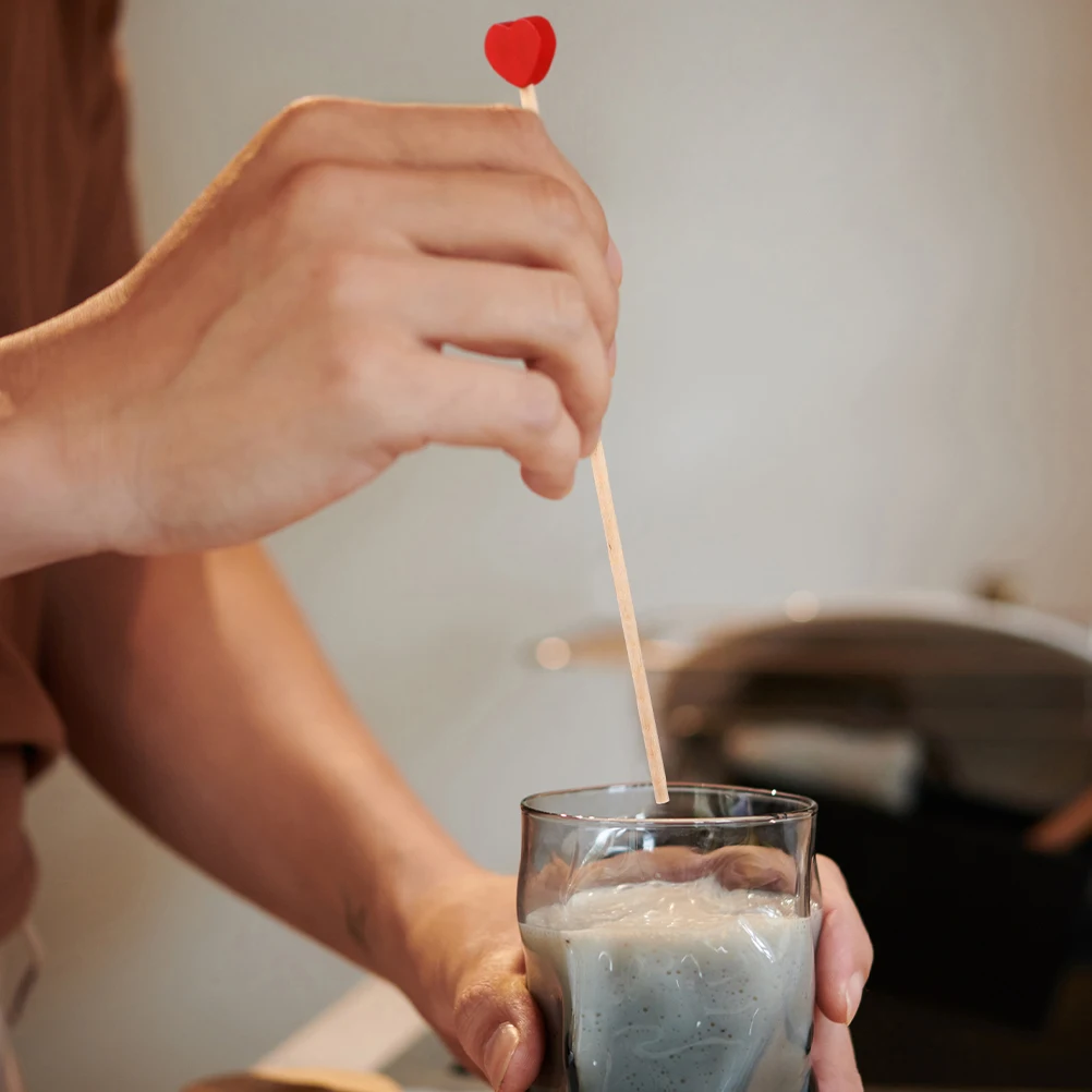 

200 Pcs Coffee Stirring Tool Honey Stick Mixing Stirrers Reusable Cocktail Sticks Wood