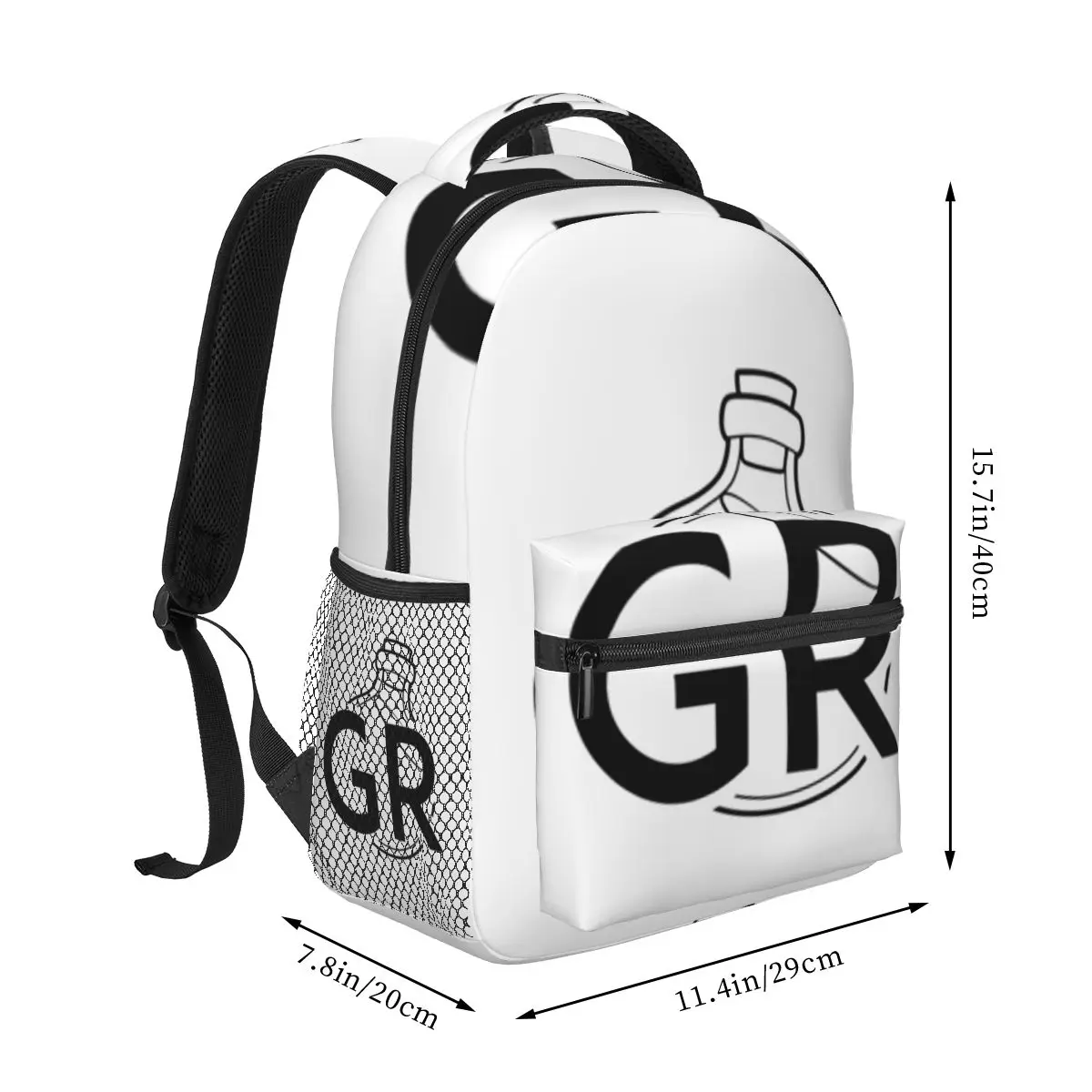 GR-logo-black Perfect Giftttrpg Backpack Hot Sale Daypack Large Capacity Children BookBag School Bag Shoulder Bags for Men Women