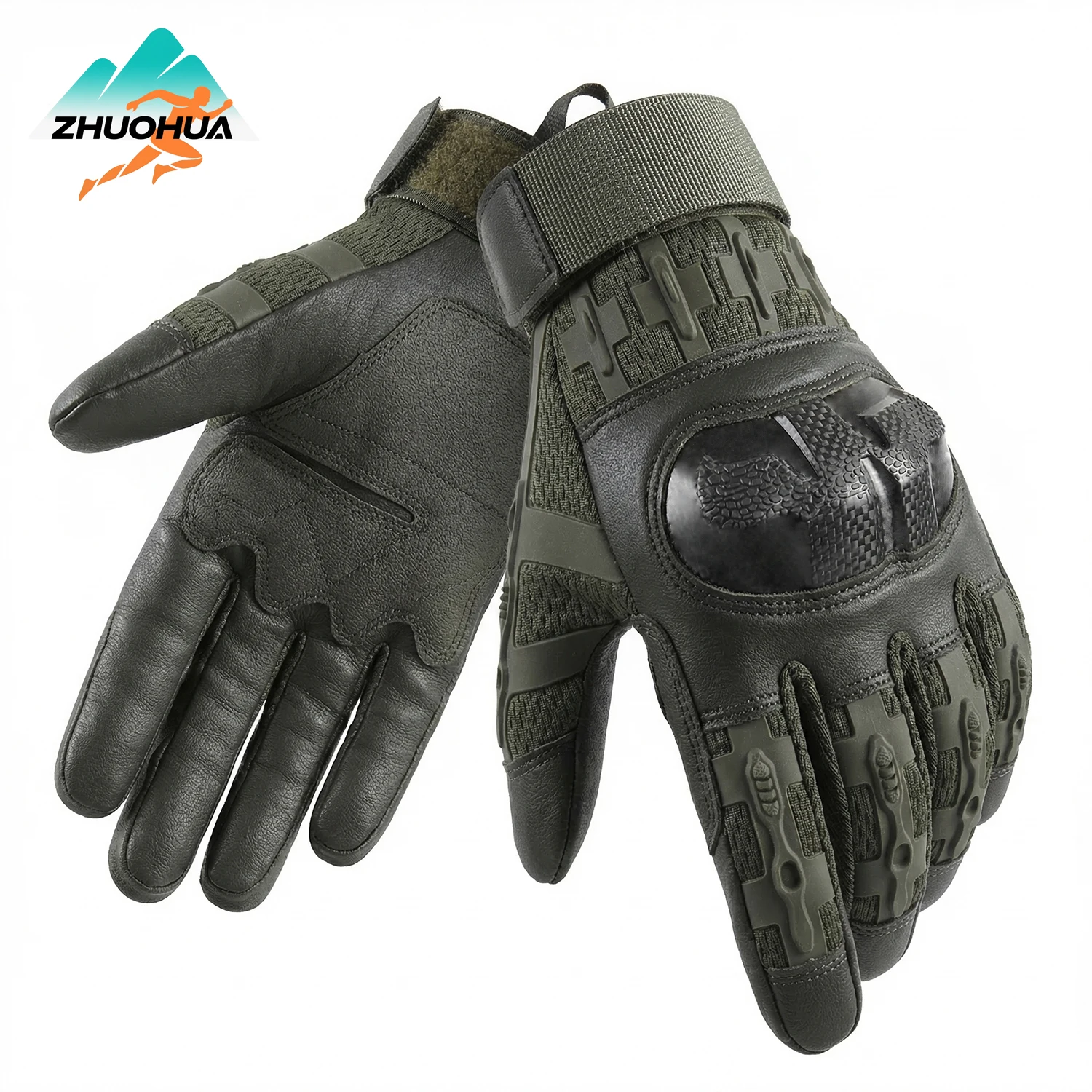 

Тактические перчатки ZHUOHUA для мужчин с сенсорным экраном, мотоциклетные перчатки с мягкой защитной подкладкой для езды на велосипеде, пеших прогулок, охоты, страйкбола, пейнтбола
