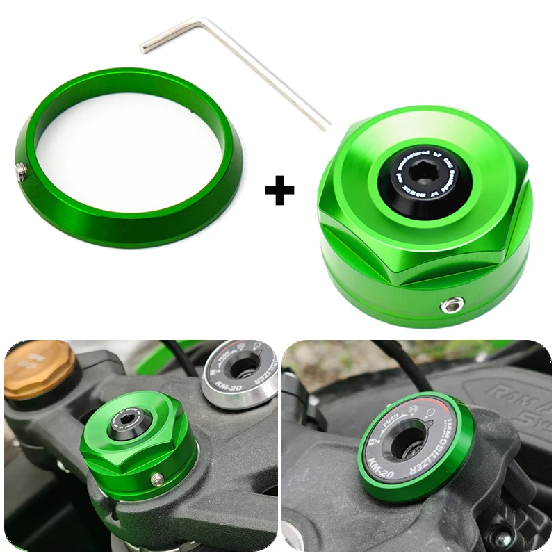 Motocicleta Ignition Switch Key Protection, Grip Center Cap Plug Cover, Acessórios para Kawasaki ZX4RR ZX4R 2023 2024