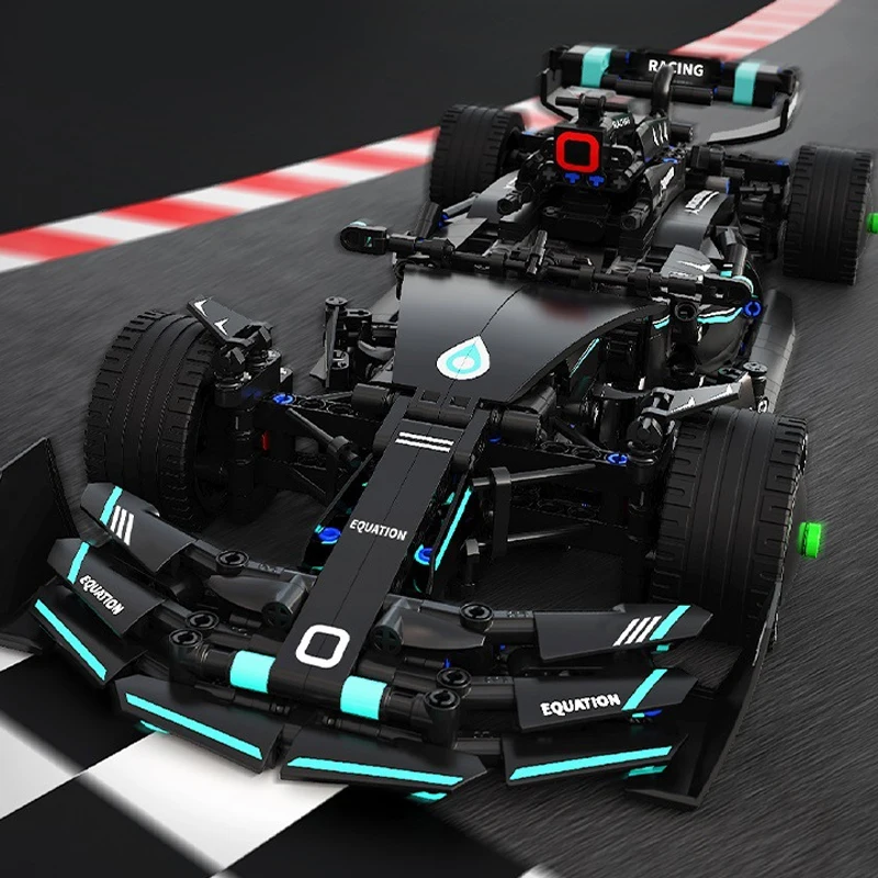 Klemmbausteine OMG W13 F1 Rennwagen 1:12 Bausteine-Set Sport-Formel Supercar Fahrzeug-Modellbausatz Jungen Spielzeug Erwachsene Kinder STEM Geschenk 1157 Teile