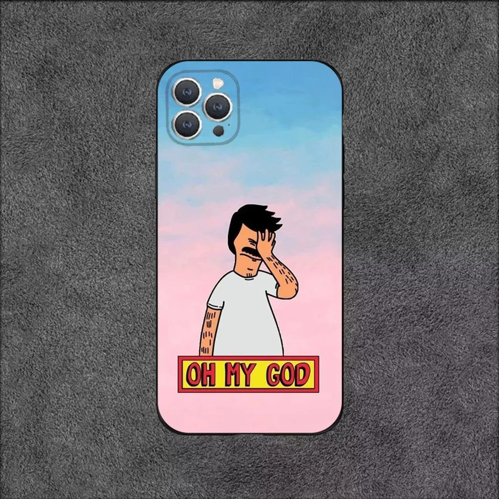 Cartoon B-Bobs Burgers  Phone Case For iPhone 15,14,13,12,11,Plus,Pro Max,XS,X,XR,SE,Mini,8,7 Soft Silicone Black Cover