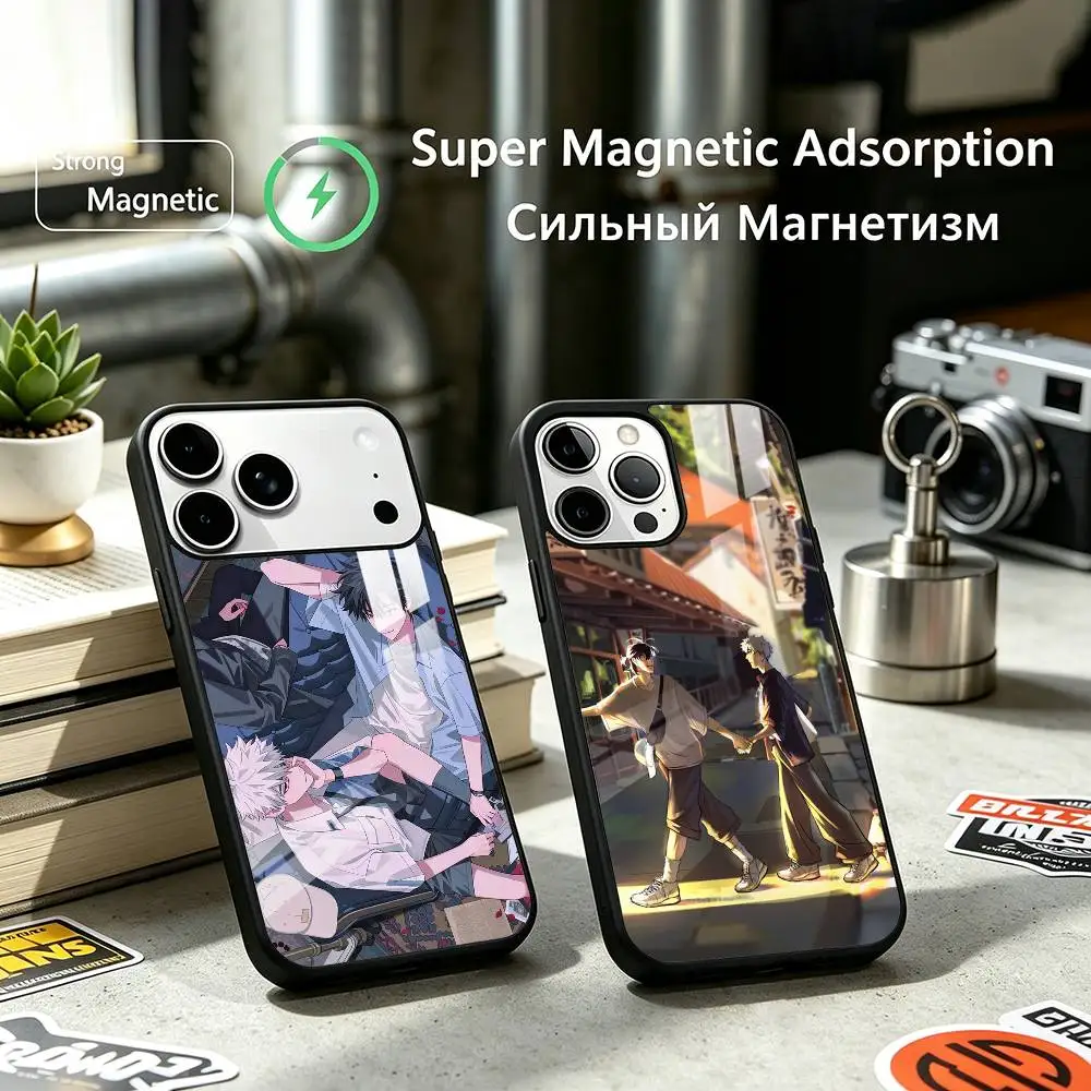 Link Click Shi Guang Anime Phone Case For iPhone17,16,15,14,13,12 Plus,Pro Allows magnetic wireless charging
