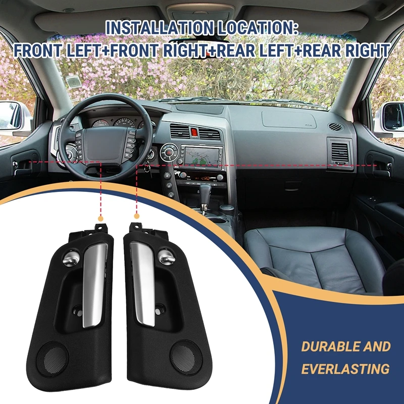 4Pcs/Lot Car Interior Door Handle Side Knob Hand Handle For Ssangyong Kyron Actyon/Sport 2005-2007 Roewe W5 2011-2014