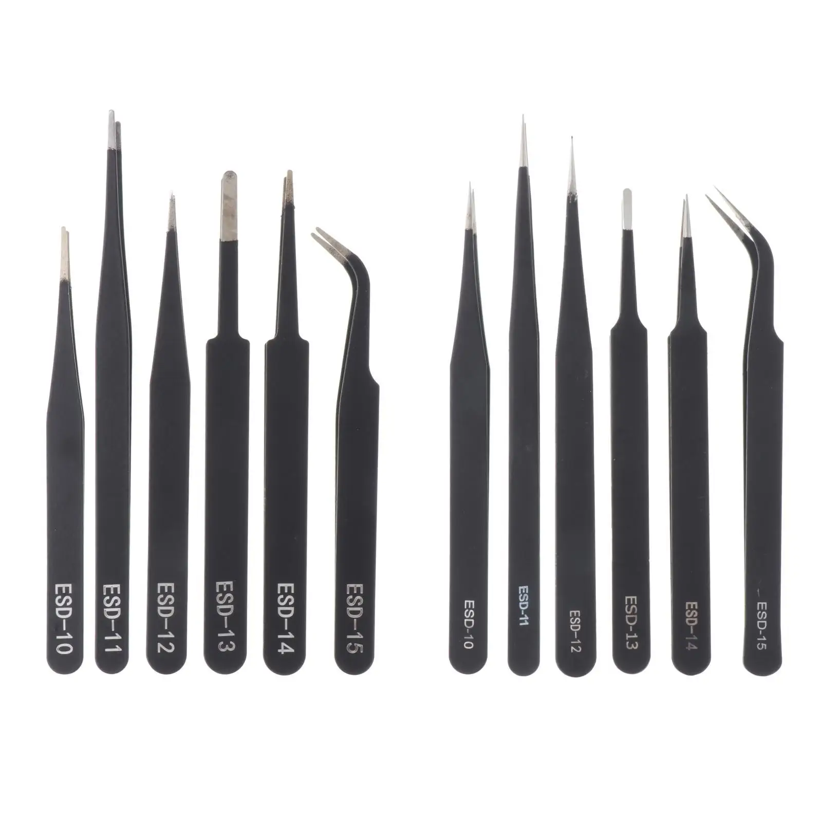 6Pcs Precision Tweezer Tool Set with Storage Bag High Precision Eyebrow Tweezer Precision Tweezers Set for Crafting