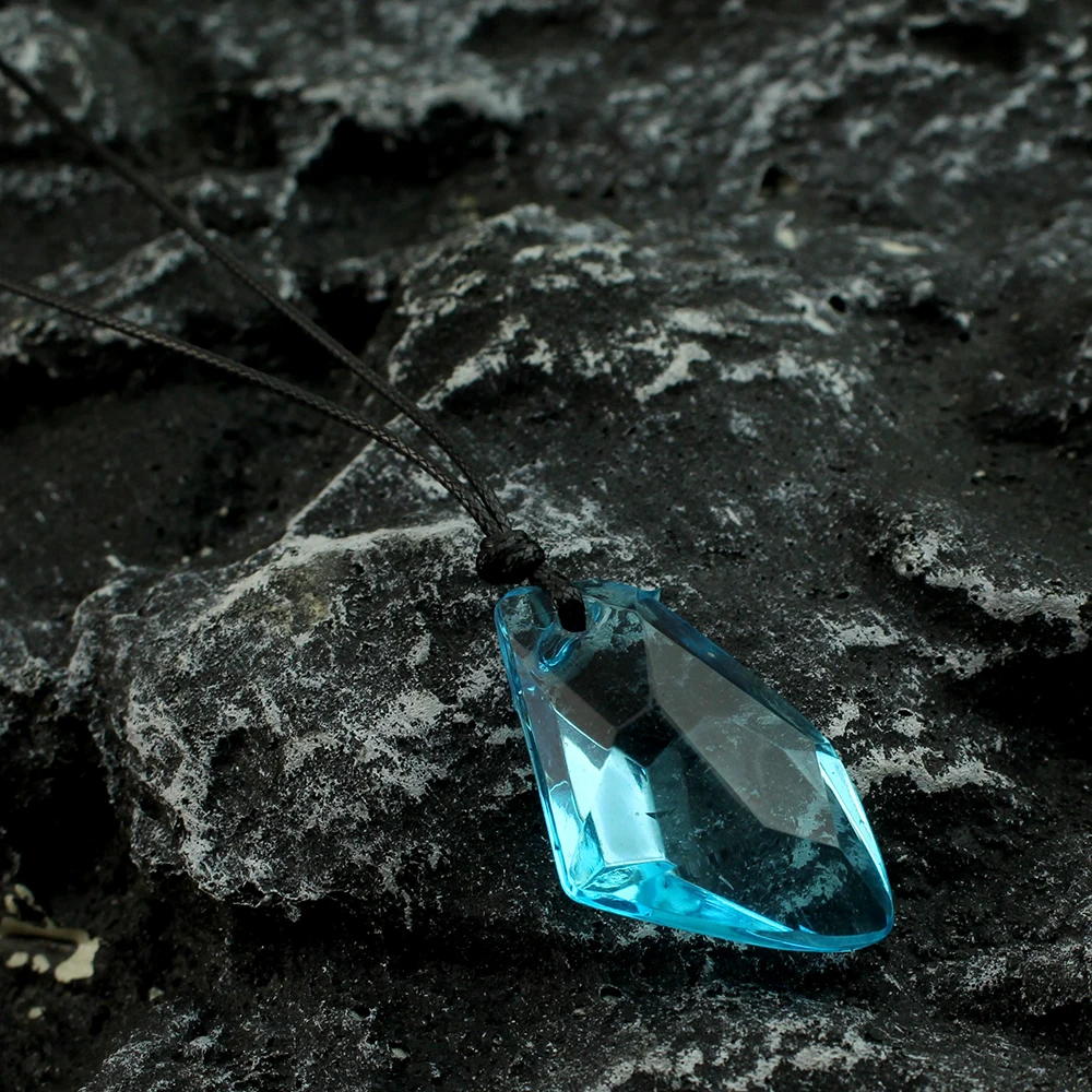 Collar de la serie de TV H2O con colgante de piedra lunar, solo añade agua, collar de piedra azul, joyería de sirena Mako, regalo de la película
