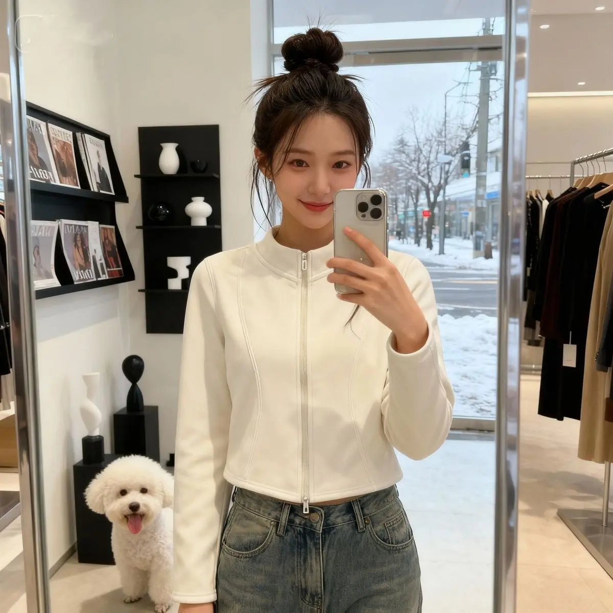 

Теплая женская куртка с флисовой подкладкой, приталенная, осенне-зимняя, с воротником-стойкой, на двойной молнии, с утягивающим эффектом на талии, верхняя одежда