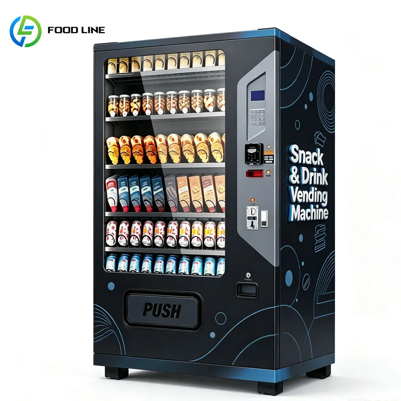 Automatic Snack Vending Machine Cold Drink Beverage Dispenser Smart Refrigerated for School Hospital Customized