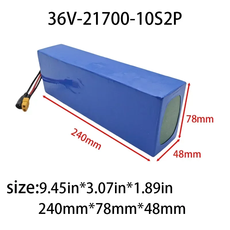 36V 30Ah 10S2P 21700 5C Li-ion Power Battery Pack Built-in BMS Replacement For Electric Motorcycle E-Bike Scooter