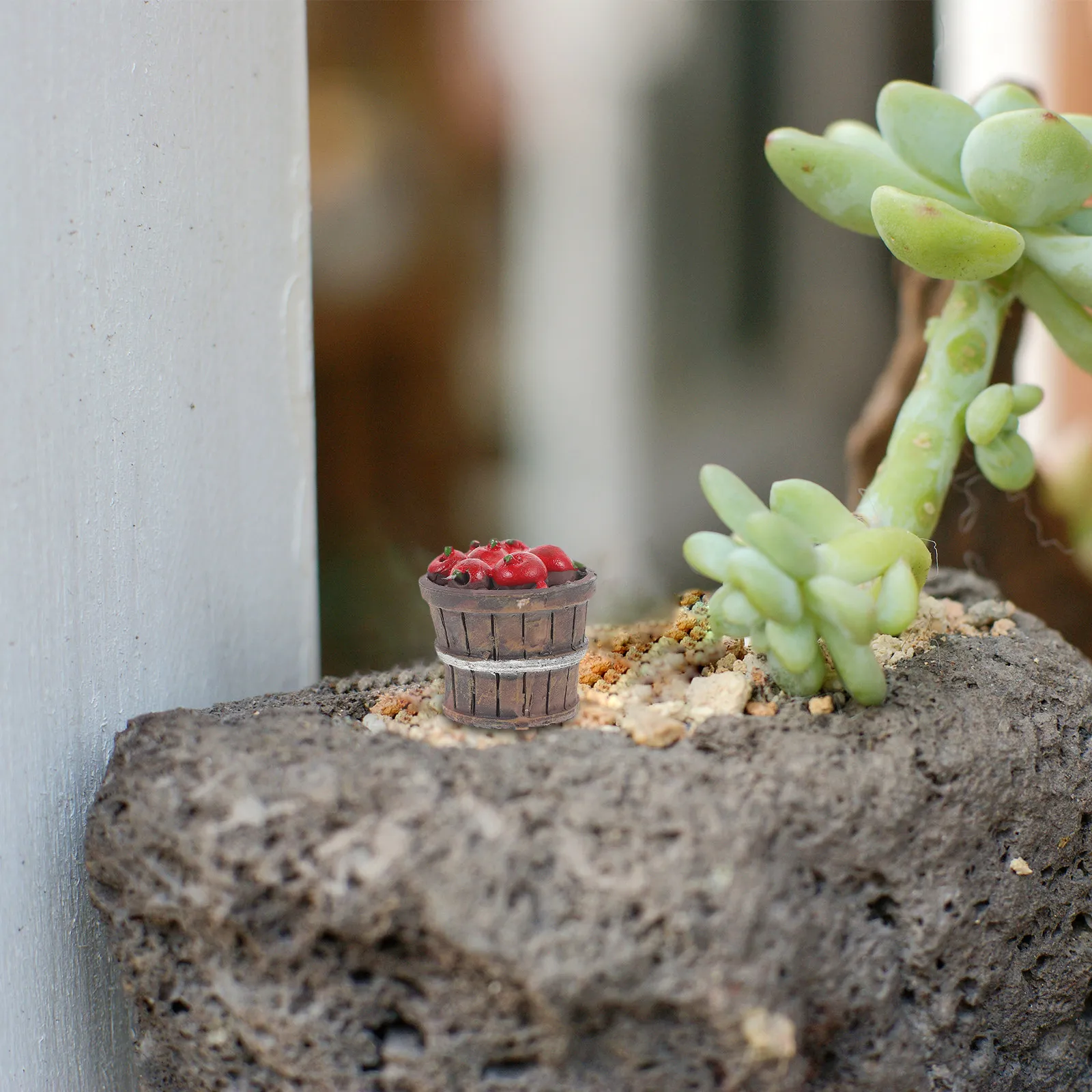 Miniature Potted Plant Micro Landscape Decor Small Realistic Mini Bonsai Ornament Photo Prop Home Desktop Mini Garden Accessory