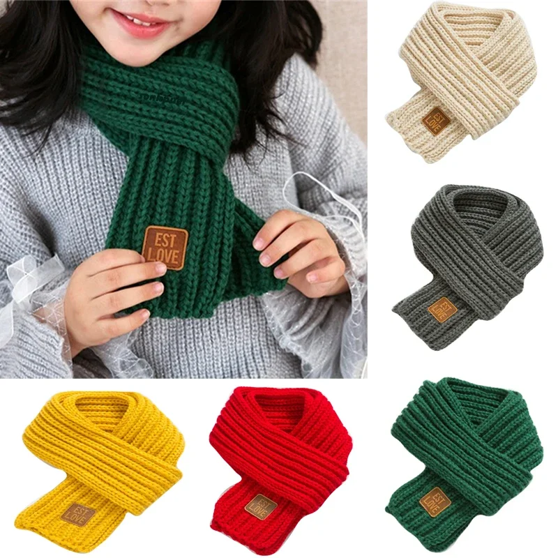 Kids Scarf Boys Girls Baby Winter Warm Scarf Women Knit Shawl Scarf Children Neck Collar Keep Warm Accessories Cheap Parent