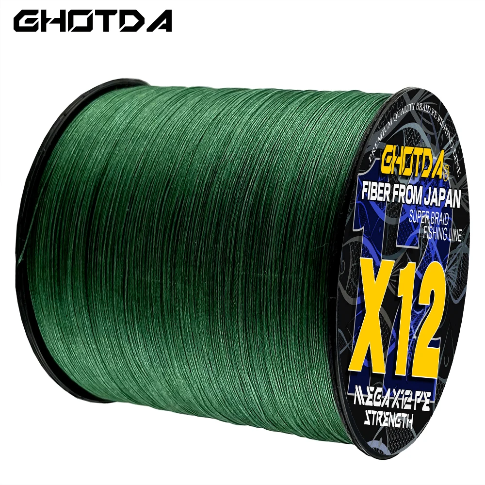 

Оригинальная супер полиэтиленовая леска GHOTDA X12, разноцветные высокопрочные морские рыболовные лески 300 м, плетеная рыболовная леска, леска для приманки из полиэтилена
