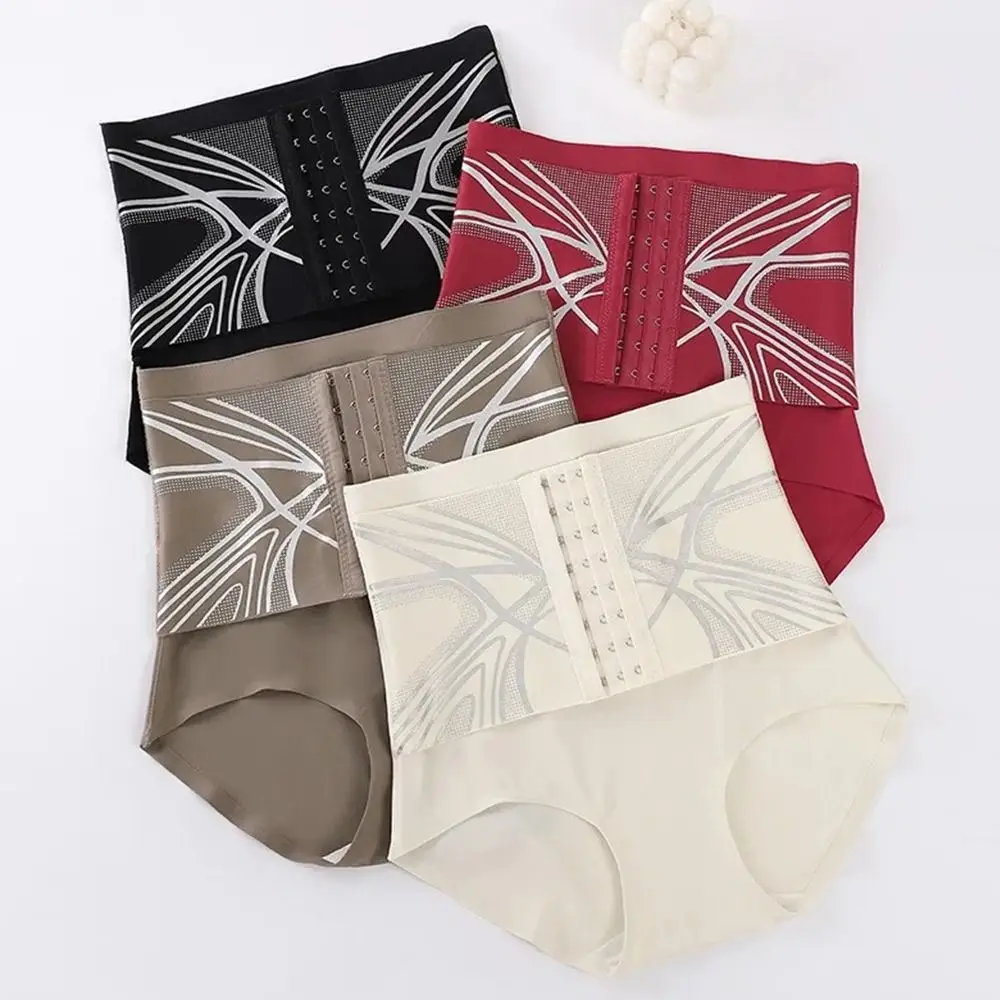 1 Pezzo Pantaloncini Modellanti Contenitivi Senza Cuciture a Doppio Strato con Compressione, per Snellimento Addominale e Sollevamento Glutei, Slip a Triangolo con Fibbia