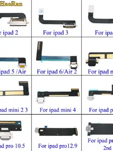 Bilashmart ChengHaoRan iPad 2 3 4 5 6 Air 2 Mini 1 2 3 4 Pro 9.7 10.5 12.9 Connector Power USB Charger Charging Port Plug Flex Cable