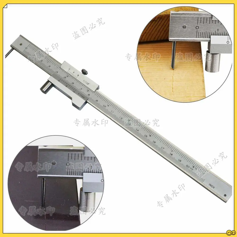0-200mm Marking Vernier Caliper With Carbide Scriber Parallel Marking Gauging Ruler Measuring Instrument Tool send 1ps needle