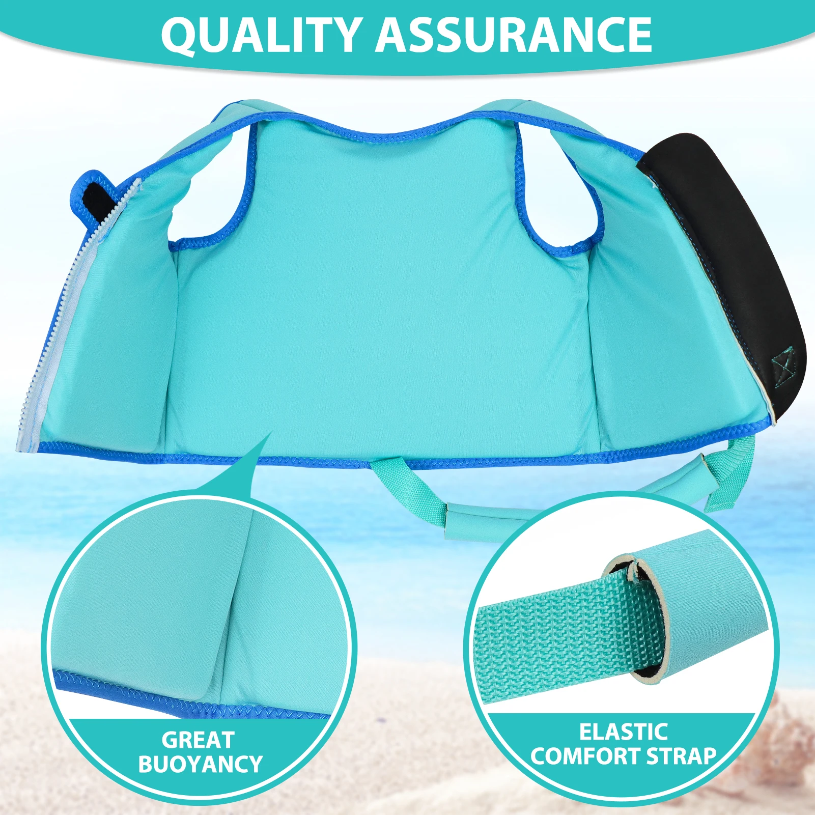 Kids Swim Vest Swim Jackets for Toddlers Swim Trainer Vest with Crotch Strap Classic Buoyancy Swimming Floaties Swimsuit