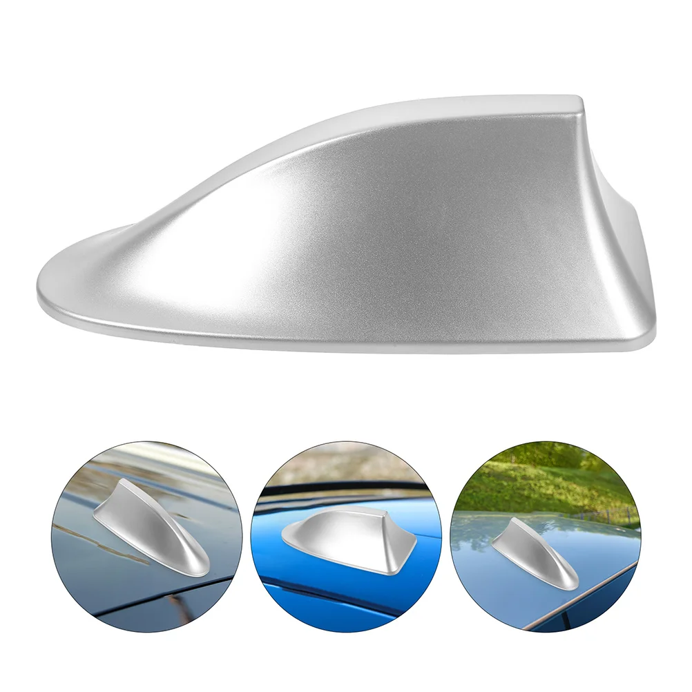 

2Pcs Auto Shark Fin Antenna Cover Stylish Car Accessory No Drill Stable Signal Reception Unique Design Fin Antenna