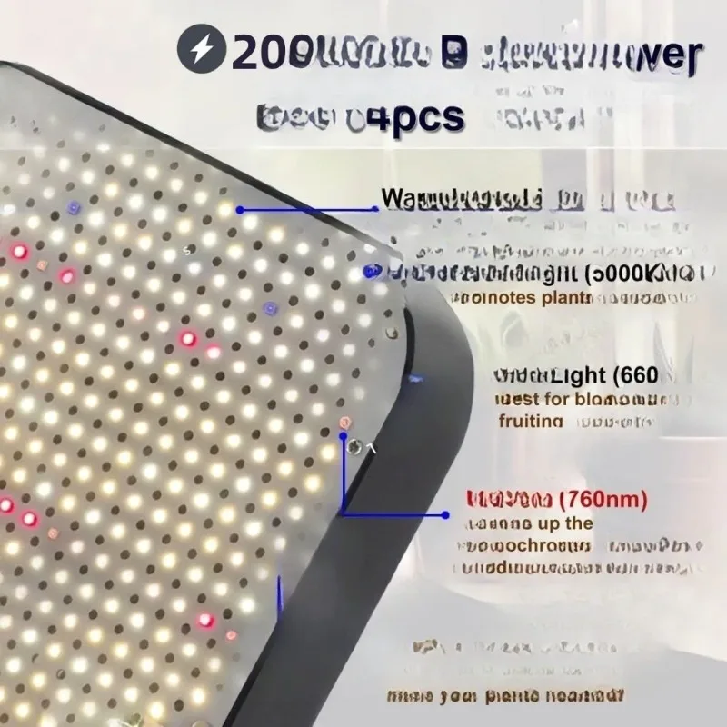 LED Plant Grow Light CR Series 200W 130W 65W SMD Dimmable with Fan