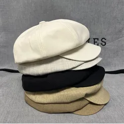 Newsboy Caps Women Octagonal Hat British Autumn Winter Beret Painter Cap Vintage Newsboy Cap Casual Ladies Bonnet Elegant Korean