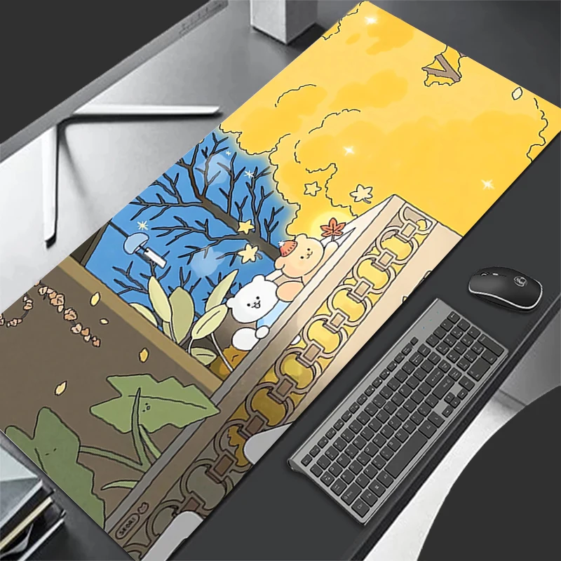 

Desk Mat Carpet Desk Accessories Laptop Cartoon Squirrel Gamer Mausepad Mouse Pad Mousepad Office Tables Mouse Mats Keyboard Pad