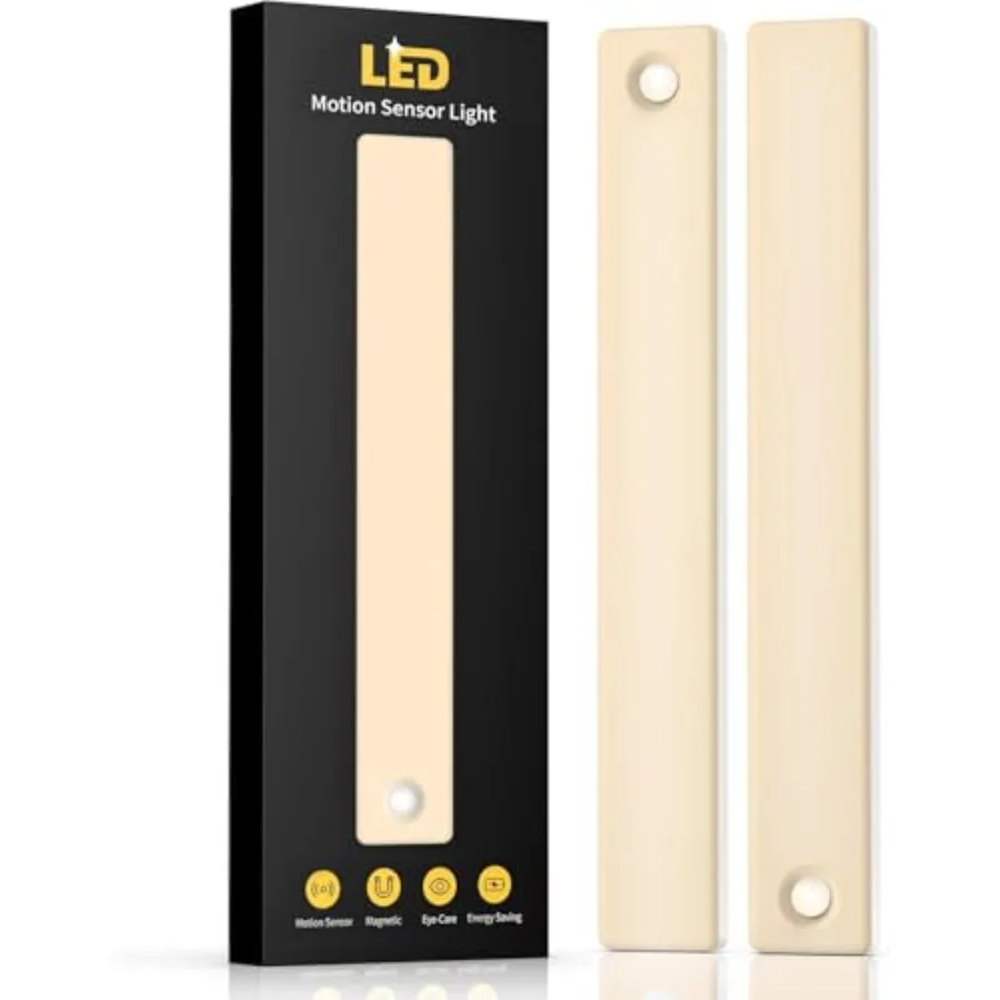 

2 Pack Under Cabinet Lighting, Motion Sensor Light Indoor, Rechargeable Closet Lights Battery Operated, Wirel Dimmable LED Cabi