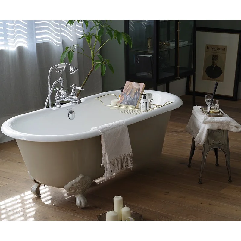 European-style concubine bathtub cast iron bathtub independent adult household 1001 color customization