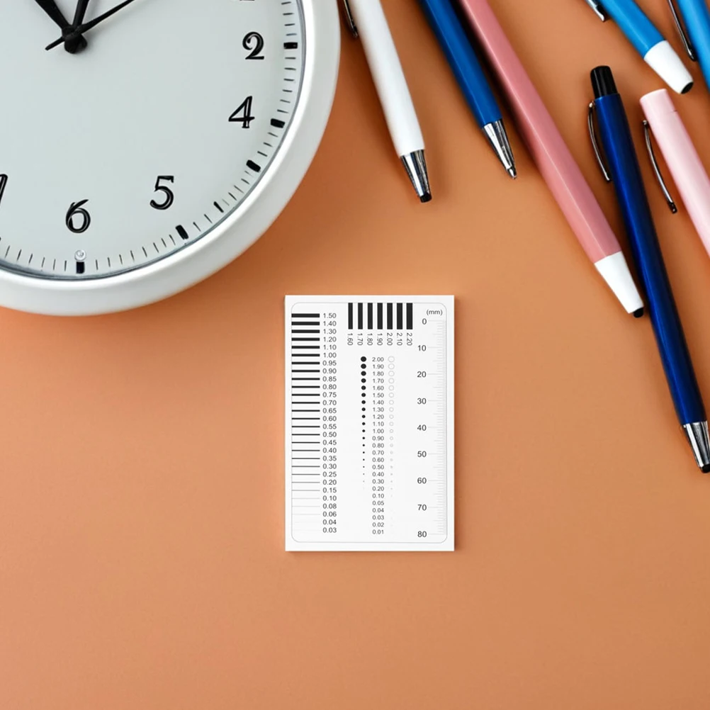 4pcs Precision Measurement Tools High Accuracy Transparent Ruler Diameter Line Width White Defect Detection Chart Gauge Profile