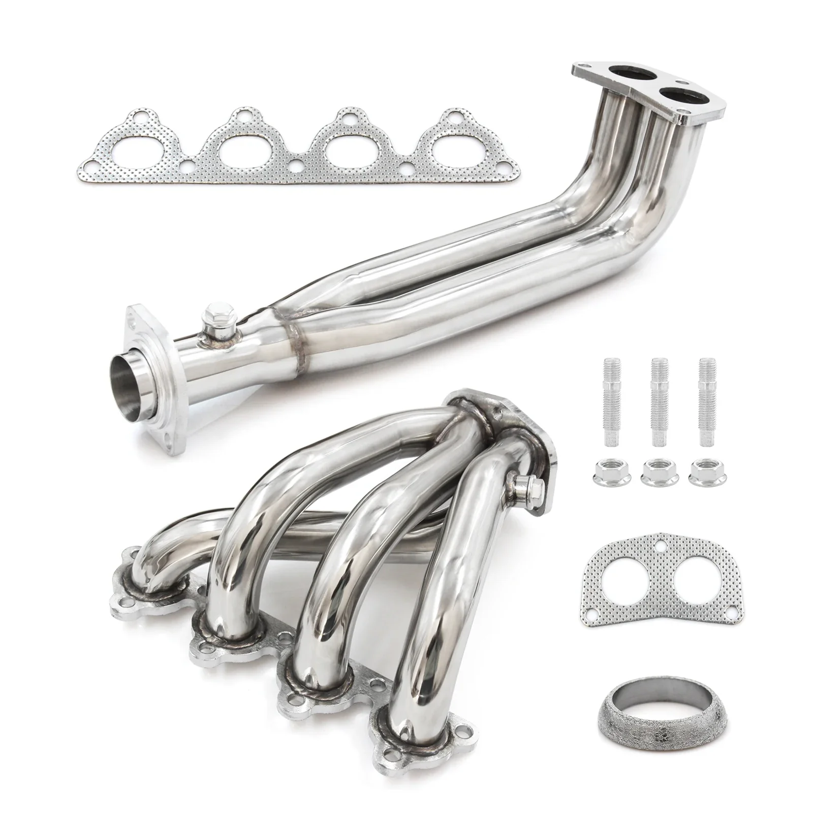 high quality Stainless Steel Exhaust Piping Header Exhaust Manifold For 88-00 Eg Ef Ek Em Exhaust Header