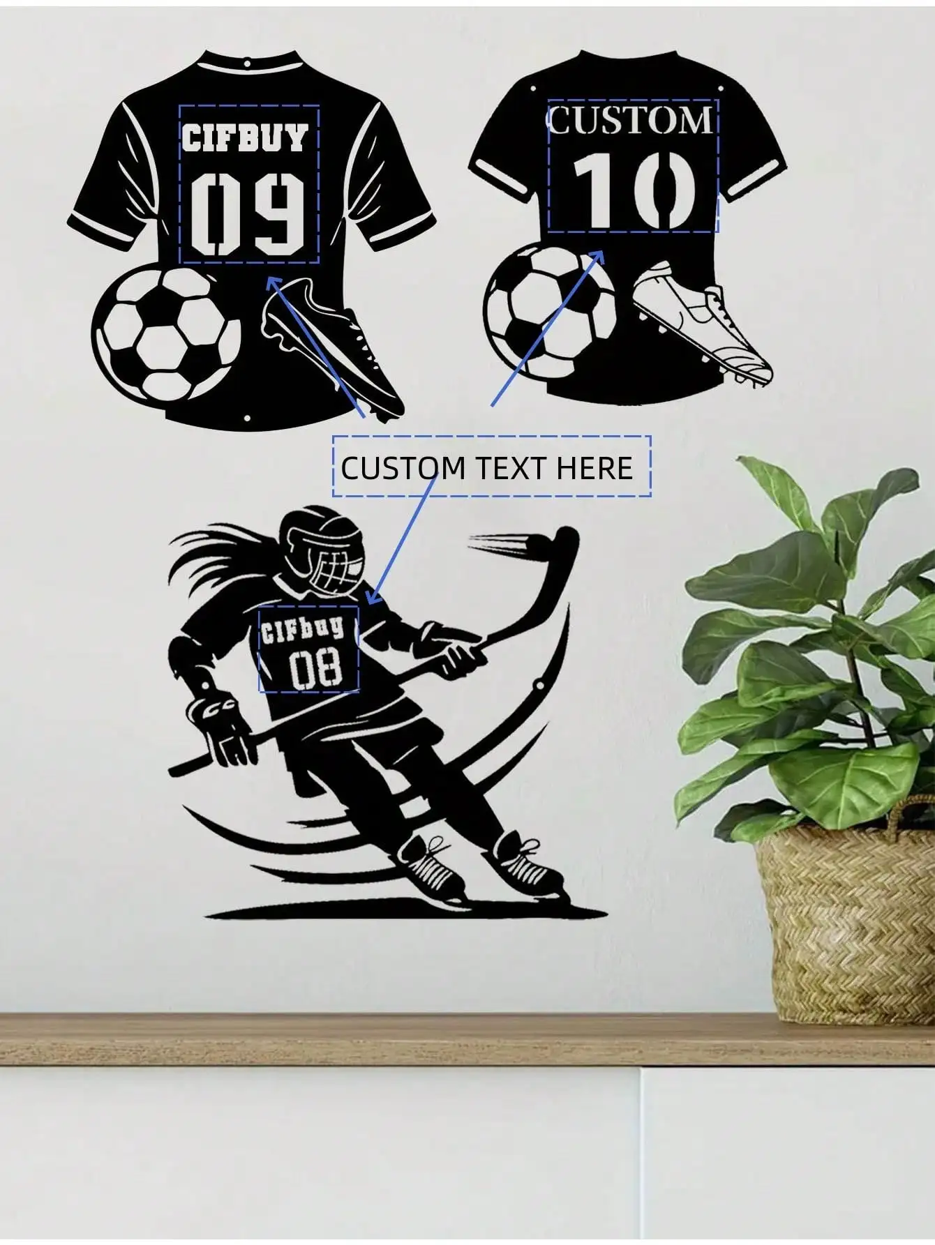 

Personalized Ice Hockey Nameplate Gift for Women Metal Tag Player