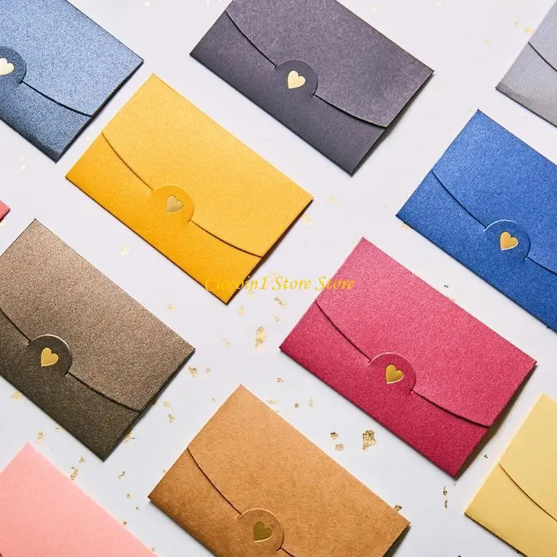 A3PC 6.8 x 4 Inches Colored Envelopes Vintage Envelope Large Cash Envelopes for Wedding Birthday Party Invitations Pack of 20