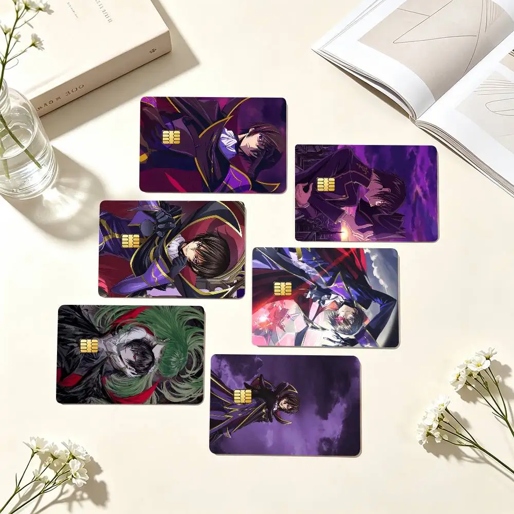 C-Code Geass Lelouch Anime  Credit Card HD Stickers Small Chip Waterproof Sticker Game Card Decal Gift
