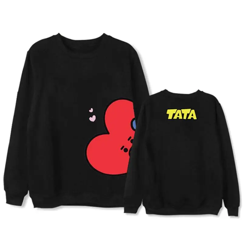 Anime Cartoon Bt21 Cooky Tata Koya Chimmy Hoodie Y2K Spring Autumn New Thin Round Neck Jacket Cute Couple Top Gift for Friends