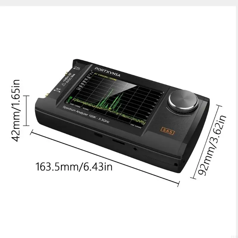 Máy phân tích quang phổ cầm tay R91A SA5 Màn hình IPS LCD 4 inch, Công cụ phân tích tần số đa chức năng 100kHz-5,3GHz 5000mAh có
