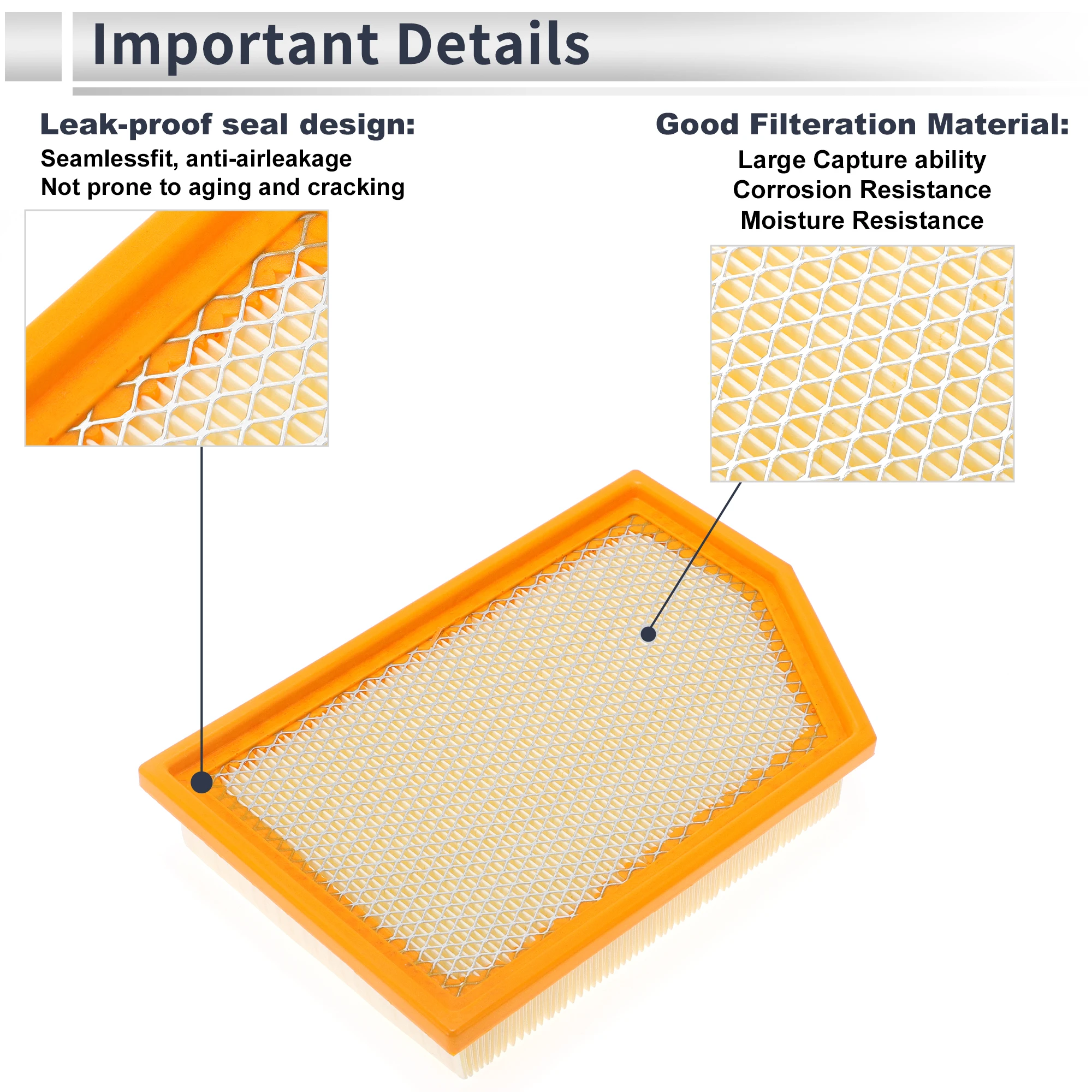 

Воздушный фильтр двигателя X Autohaux для Jeep Cherokee 2014-2018, фильтр с длительным сроком службы, воздухоочиститель No 52022378AA/52022378AB, 1 шт.