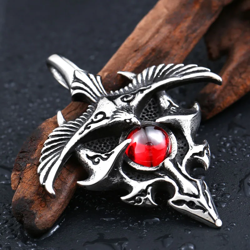 Steel soldier new products stainless eagle with stone pendant men and women good detail necklace pendant