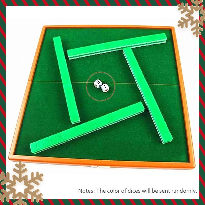 

Мини-набор для маджонга со складным столом для маджонга, портативный игровой набор Mah Jong для путешествий, семейного отдыха, развлечений в помещении