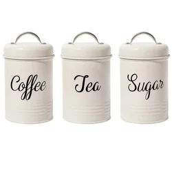 1-3 Pc Tea Coffee Sugar Storage Bottles Jars Iron Sugar Container Holder Can Storage Bottles Candy Storage Boxes Sealed Canister