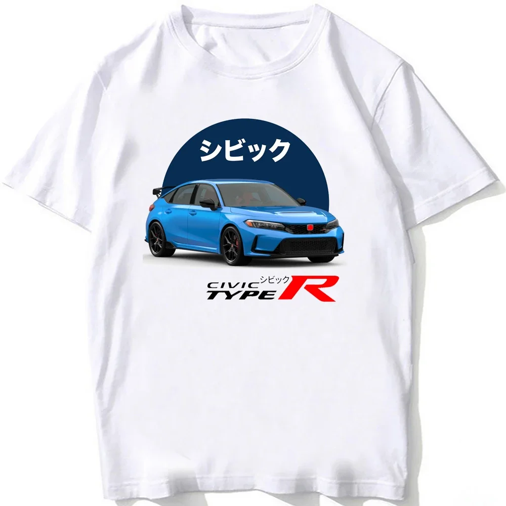 เสื้อยืดแขนสั้นสำหรับผู้ชายฮาราจูกุแบบ R Civic EG เสื้อยืดกีฬารถฮิปฮอปเด็กผู้ชายเสื้อลำลองฮิปสเตอร์เท่ๆเสื้อยืดสีขาวสำหรับฤดูร้อน