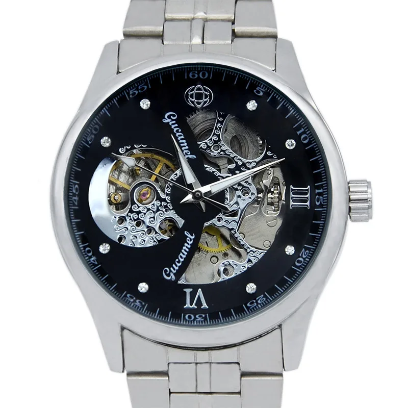 KL09 トレンディでファッショナブルなメンズ腕時計、クールな中空全自動機械式時計、ビジネス時計、ギフト